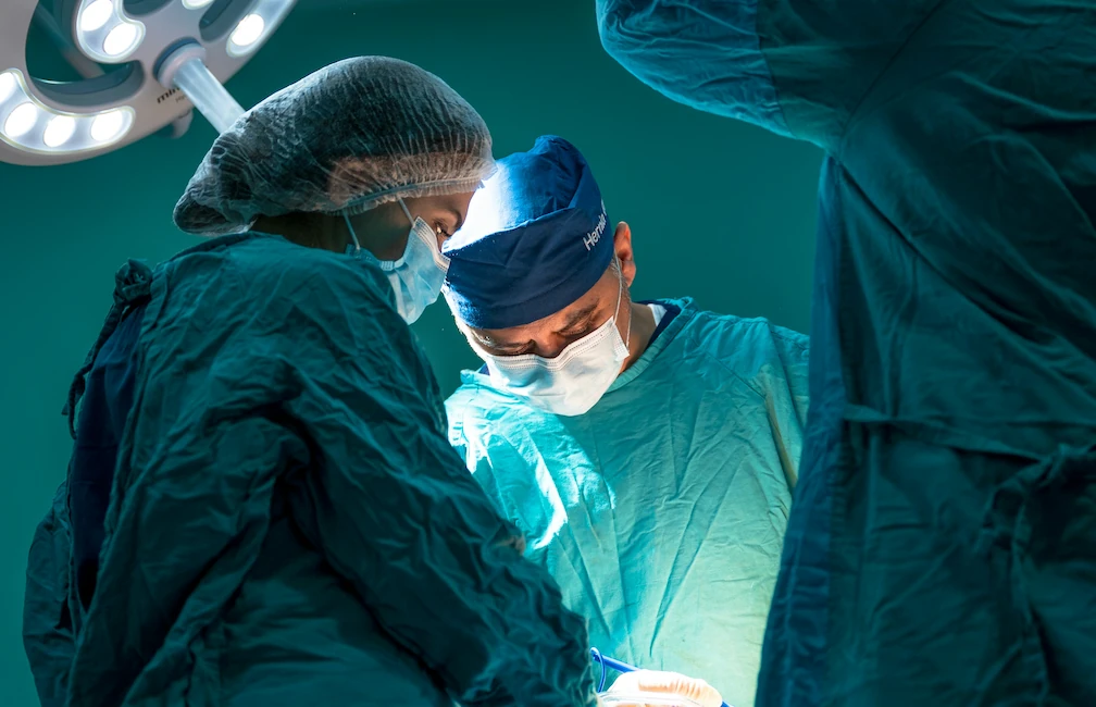 Robotic surgery in the operating room